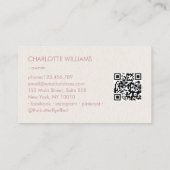 Carte De Visite Moon Crystal Energy Healer QR-Code (Dos)