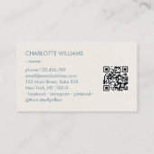 Carte De Visite Moon Crystal Energy Healer QR-Code (Dos)