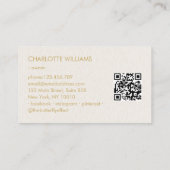Carte De Visite Moon Crystal Energy Healer QR-Code (Dos)