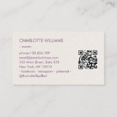 Carte De Visite Moon Crystal Energy Healer QR-Code (Dos)