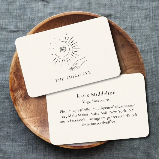 Carte De Visite Moon Eye Yoga Reiki Wellness 