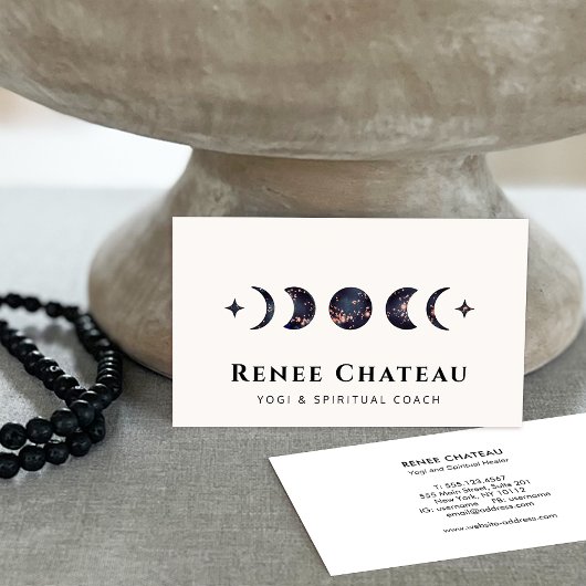 Carte De Visite Moon Phases Energy Healer