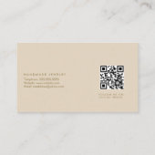 Carte De Visite Moon Star Bijouterie artisanale Artiste Faux Gold (Dos)