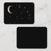 Carte De Visite Moon Stars Falling Star Spiritual Business Card (Devant / Derrière)