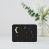 Carte De Visite Moon Stars Falling Star Spiritual Business Card (Debout devant)