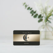 Carte De Visite Moon Sun Gold Black Yoga Studio (Debout devant)