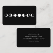 Carte De Visite MOONPHRASE Cool Lune moderne Phase (Devant / Derrière)