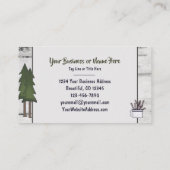 Carte De Visite Moose silhouette rustique sur écorce d'arbre à bou (Dos)