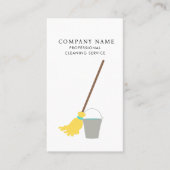 Carte De Visite Mop Bucket Professional Cleaning Services (Devant)