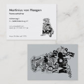 Carte De Visite Mops (Devant / Derrière)