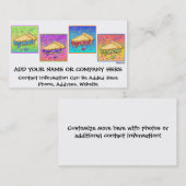 Carte de visite - morceau d'art de bruit de tarte (Devant / Derrière)