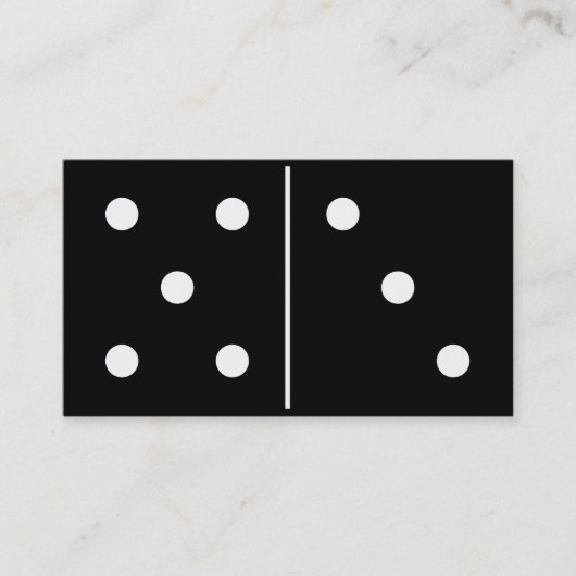 Carte De Visite Morceau de jeu de dominos (Devant)