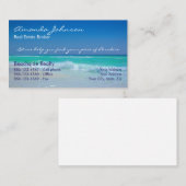 Carte De Visite Morceau d'immobiliers de vagues de plage de (Devant / Derrière)