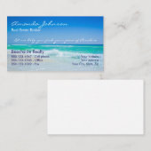 Carte De Visite Morceau d'immobiliers de vagues de plage de (Devant / Derrière)