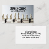 Carte De Visite Morceaux d'échecs à bord (Devant / Derrière)