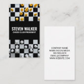 Carte De Visite Morceaux d'échecs à bord | Jeu de plateau (Devant / Derrière)