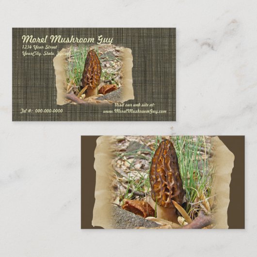 Carte De Visite Morel Mushroom (Devant / Derrière)