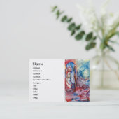 Carte De Visite MORGANA ET DRAGON DU LAC blanc violet bleu rouge (Debout devant)