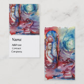 Carte De Visite MORGANA ET DRAGON DU LAC, FLEUVES Florales (Devant / Derrière)