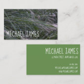 Carte De Visite Morning Grass Dewdrops Pluie Nature Photographie (Devant / Derrière)