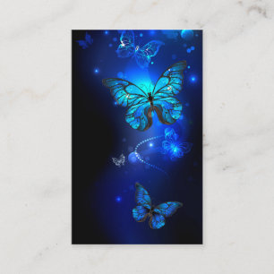 Carte De Visite Morpho Butterfly in the Dark Background