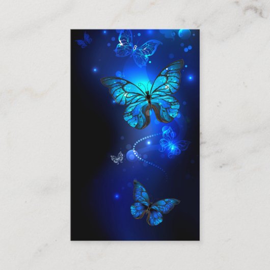 Carte De Visite Morpho Butterfly in the Dark Background (Devant)