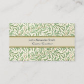 Carte De Visite Morris - Saule d'antiquité feuilles & Branches Mot (Devant)