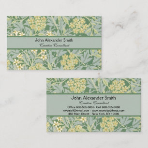 Carte De Visite Morris Vigne & Jasmin Jardin Fleur Classique