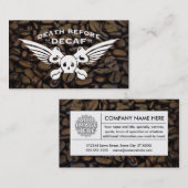 Carte De Visite mort avant café beiche (Devant / Derrière)