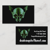 Carte de visite mort de crâne de vamp (Devant / Derrière)
