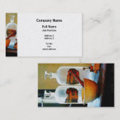 Carte De Visite Mortier et pilon avec des bouteilles - finition de (Devant / Derrière)