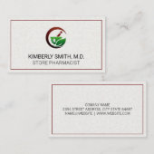 Carte De Visite Mortier et pilon | Icône Laisser Rx (Devant / Derrière)