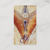 Carte De Visite MOSAIC ANGEL MONOGRAM Brown White Pearl (Dos)