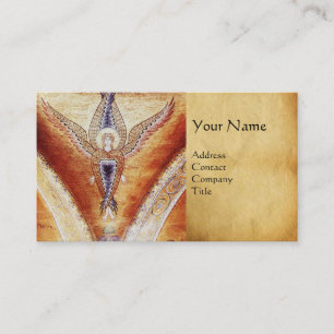 Carte De Visite MOSAIC ANGEL MONOGRAM Parchemin