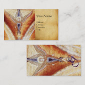 Carte De Visite MOSAIC ANGEL MONOGRAM Parchemin (Devant / Derrière)