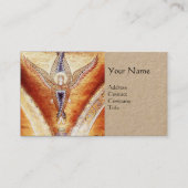 Carte De Visite MOSAIC ANGEL MONOGRAMME Papier Kraft Brown (Devant)