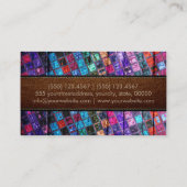 Carte De Visite Mosaic Bois Élégant Cuir Look #12 (Dos)