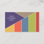 Carte De Visite MOSAIC rayures triangles couleur I + vos idées (Dos)