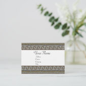 Carte De Visite MOSAIC WAVES, lin blanc gris clair (Debout devant)