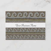 Carte De Visite MOSAIC WAVES, papier perlé blanc gris clair (Dos)