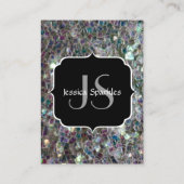 Carte De Visite Mosaïque argentée brillante (Dos)