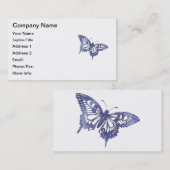 Carte De Visite Mosaïque assez bleue de papillon de machaon (Devant / Derrière)