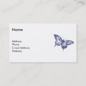 Carte De Visite Mosaïque assez bleue de papillon de machaon (Dos)