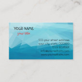 Carte De Visite Mosaïque bleue moderne géométrique (Dos)