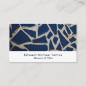 Carte De Visite Mosaïque Bleue, Plancher, Installation De Carreaux (Devant)