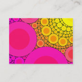 Carte De Visite Mosaïque de cercles rose à jaune (Devant)