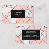 Carte De Visite Mosaïque de marbre (Devant / Derrière)