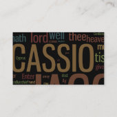 Carte De Visite Mosaïque de mot d'Othello (Dos)