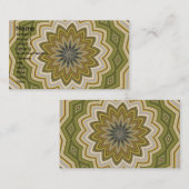 Carte De Visite Mosaïque verte Abstraite (Devant / Derrière)