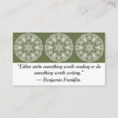 Carte De Visite Moss Mandala (Dos)